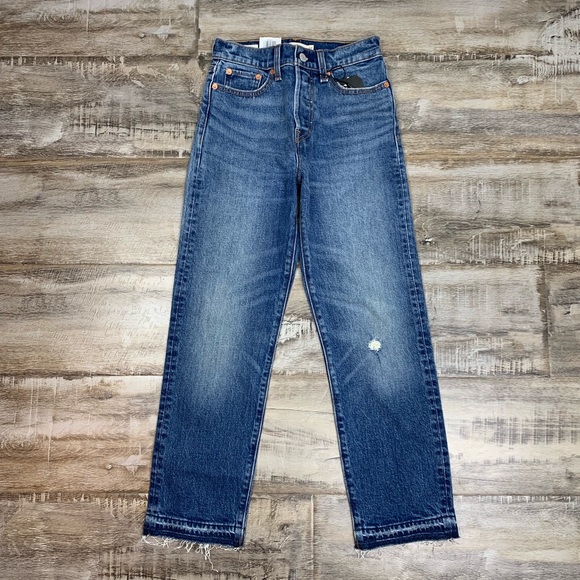 Levi's Denim - LEVI’S Wedgie Fit Jeans 24 Dark Distressed Wash